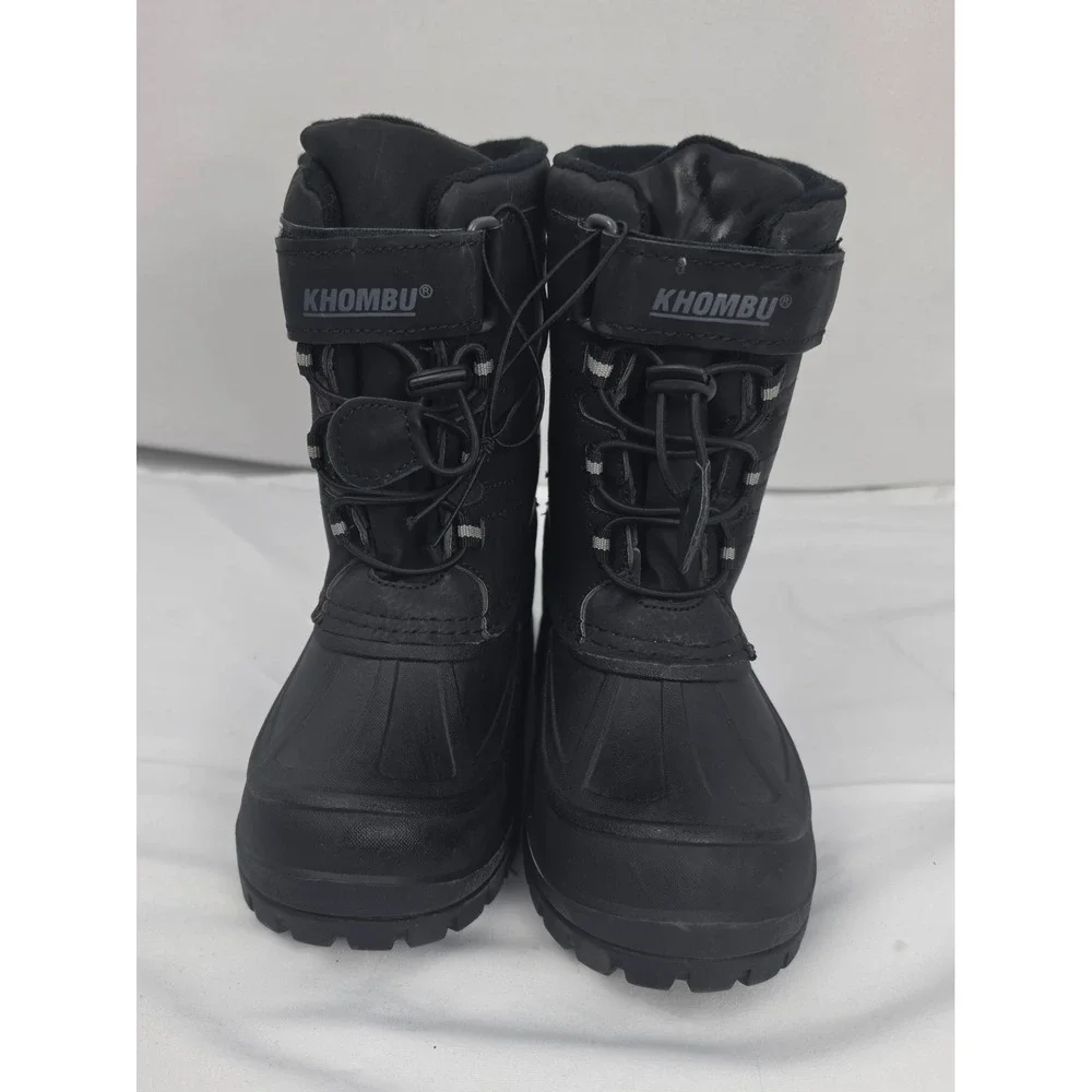 Khombu Kids Black Thermolite Waterproof Snow Boots Size 12M CWC332K0015